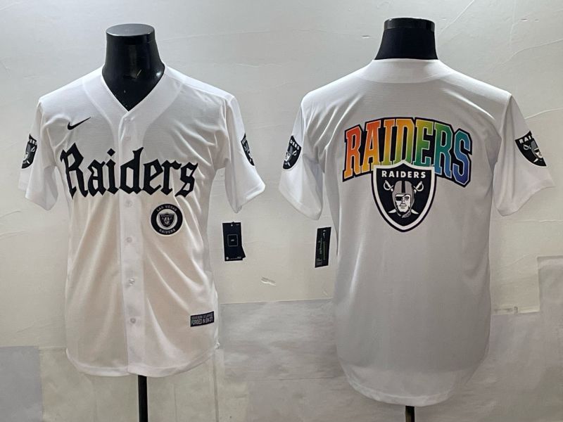 Men 2025 Oakland Raiders Blank white 6th generation Joint Name Nike Limited NFL Jersey style 010->oakland raiders->NFL Jersey